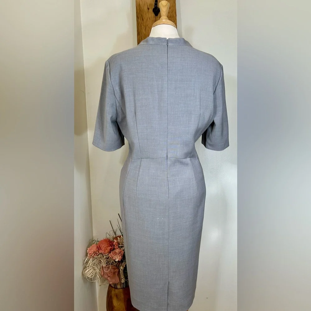 Tahari ASL Classic Gray Dress - Picture 2 of 5